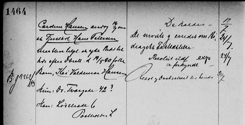 Example of Paternity Case in Copenhagen 1890